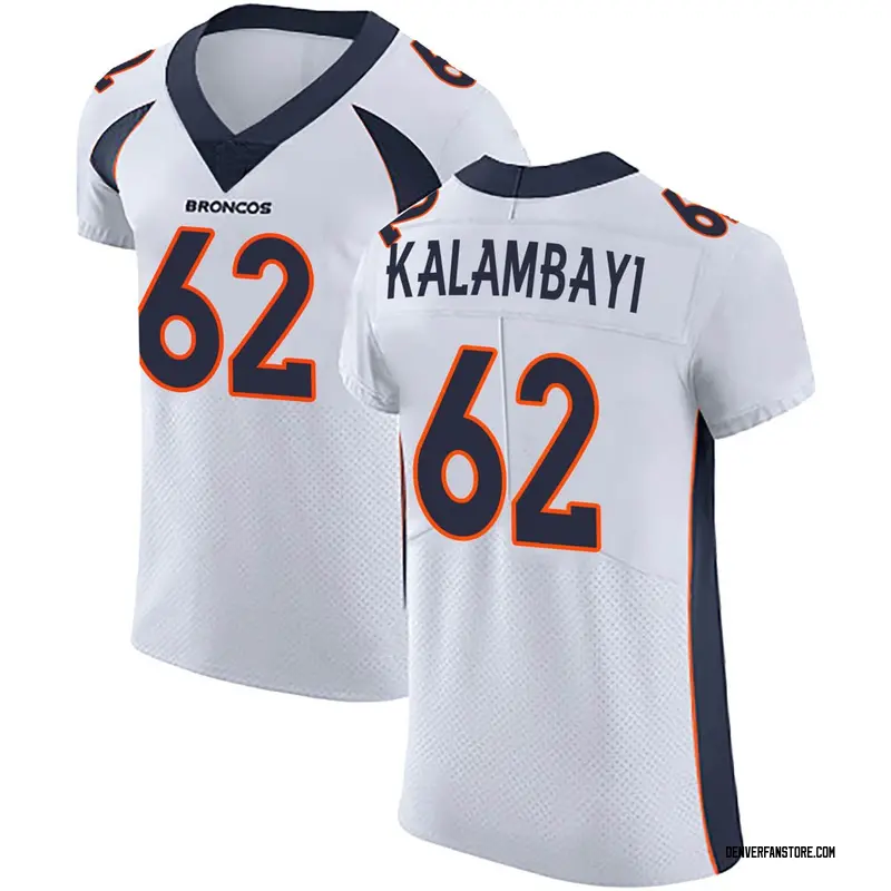 White Men's Peter Kalambayi Denver Broncos Elite Vapor Untouchable ...